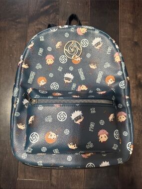 Jujutsu Kaisen Chibi Aop Metal Badge Mini Backpack